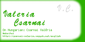 valeria csarnai business card